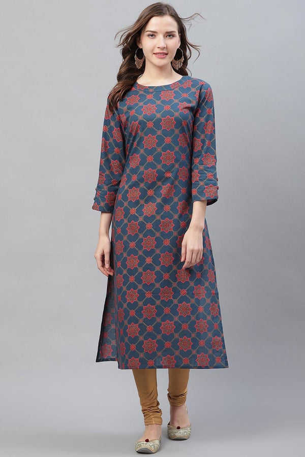 Ahika Women Cotton Printed Simple Daily Wear Kurti - Distacart