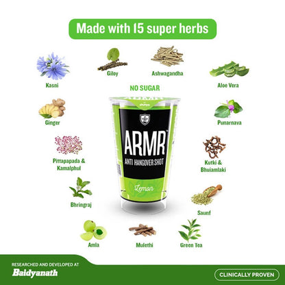 ARMR Anti Hangover Shot Lemon ingrediens