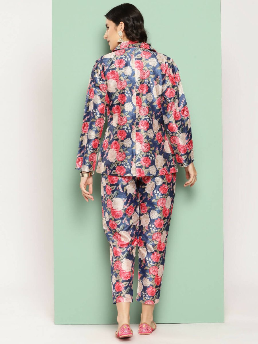 Ahalyaa Women's Traditional Wear Co-ods - Blue - Distacart