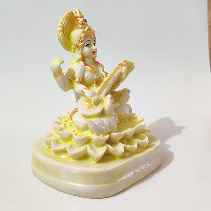 Goddess Handcrafted Saraswati Idol - Distacart