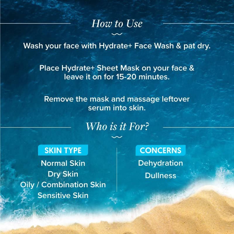 Aqualogica Hydrate+ Sheet Mask with Coconut water & Hyaluronic Acid - Distacart