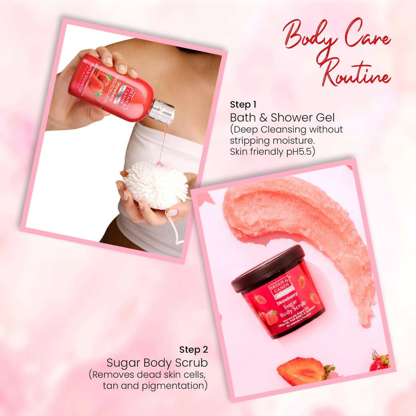 Bryan & Candy Strawberry Bath Tub Kit Gift Set For Women & Men - Distacart