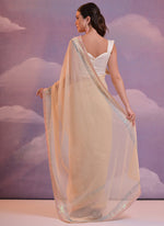 Thumbnail for Vegaa Fashion Grey Heavy Georgette Sequence Work Saree