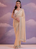 Vegaa Fashion Grey Heavy Georgette Sequence Work Saree - Distacart