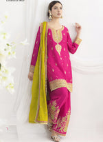 Thumbnail for Vegaa Fashion Pink Chinon Silk Embroidered Designer Salwar Suit - Distacart