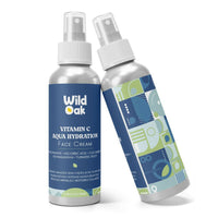 Thumbnail for Wild Oak Vitamin C Aqua Hydration Cream with Niacinamide, Cucumber, Turmeric & Ashwagandha - Distacart