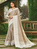 Shree Shyam Fashion Light Brown Linen Saree - Distacart