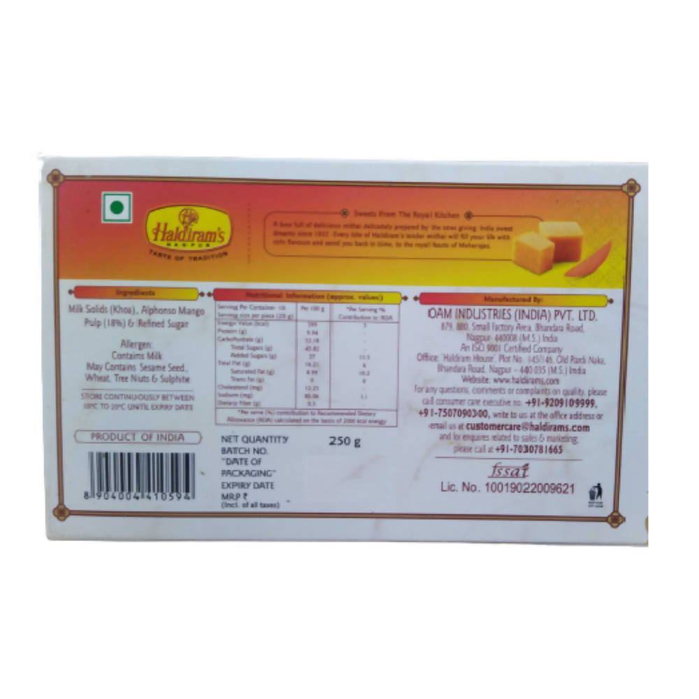 Haldiram's Mango burfee - Distacart