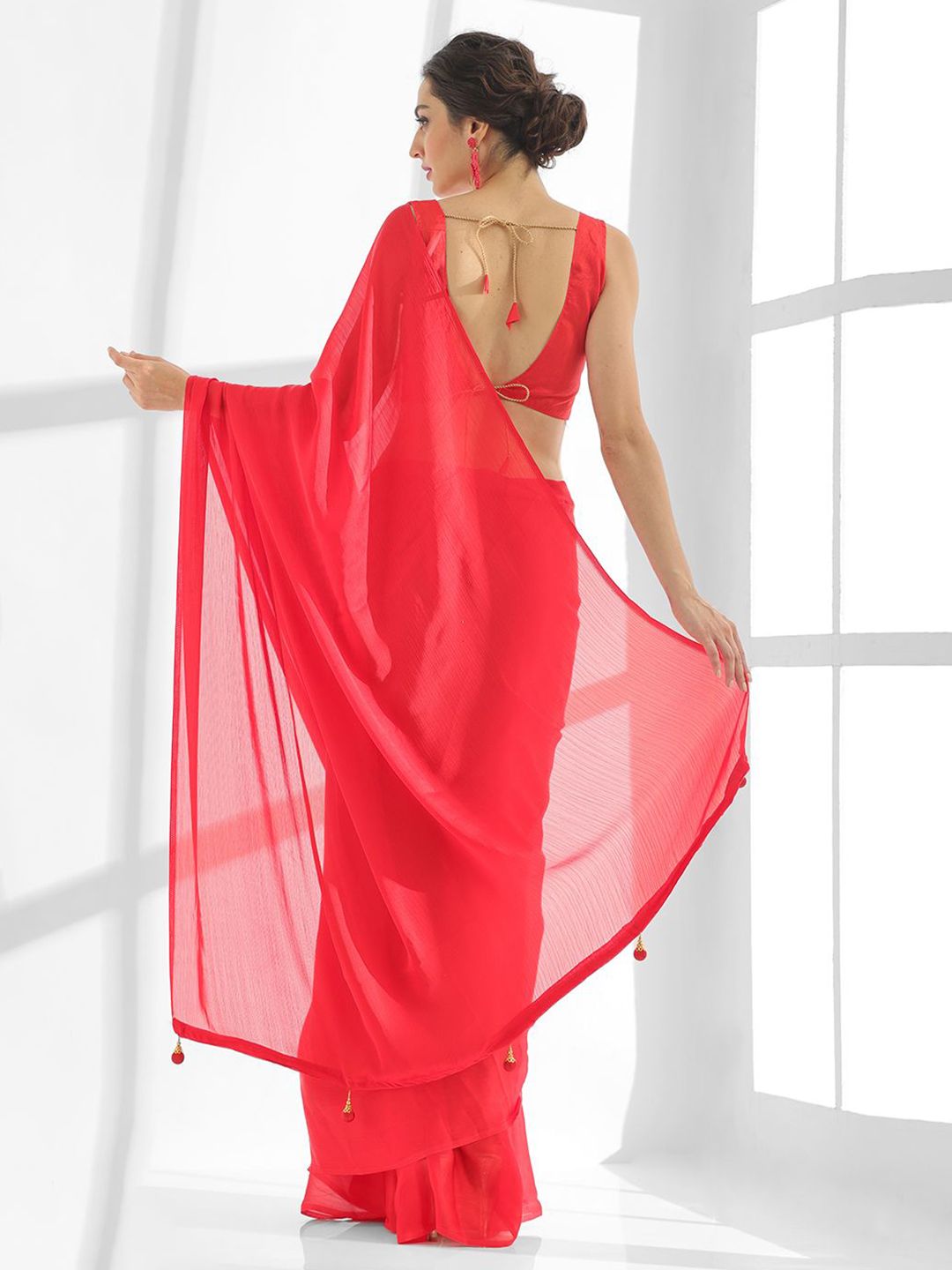 Mitera Beads and Stones Saree - Distacart