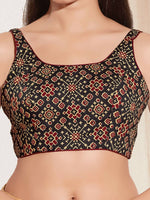Thumbnail for Joban Fashion Black Cotton Padded Blouse With Square Neck Sleeveless - Distacart