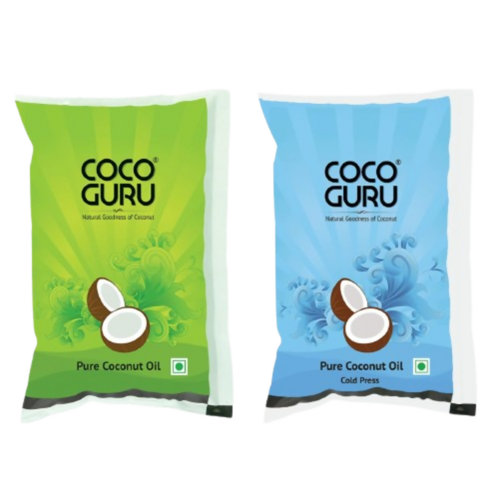Cocoguru Coconut Oil Pouch (High Grade + Cold Pressed Combo) - Dista