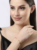 Thumbnail for NVR Women Gold-Plated Western Cuff Bracelet - Distacart