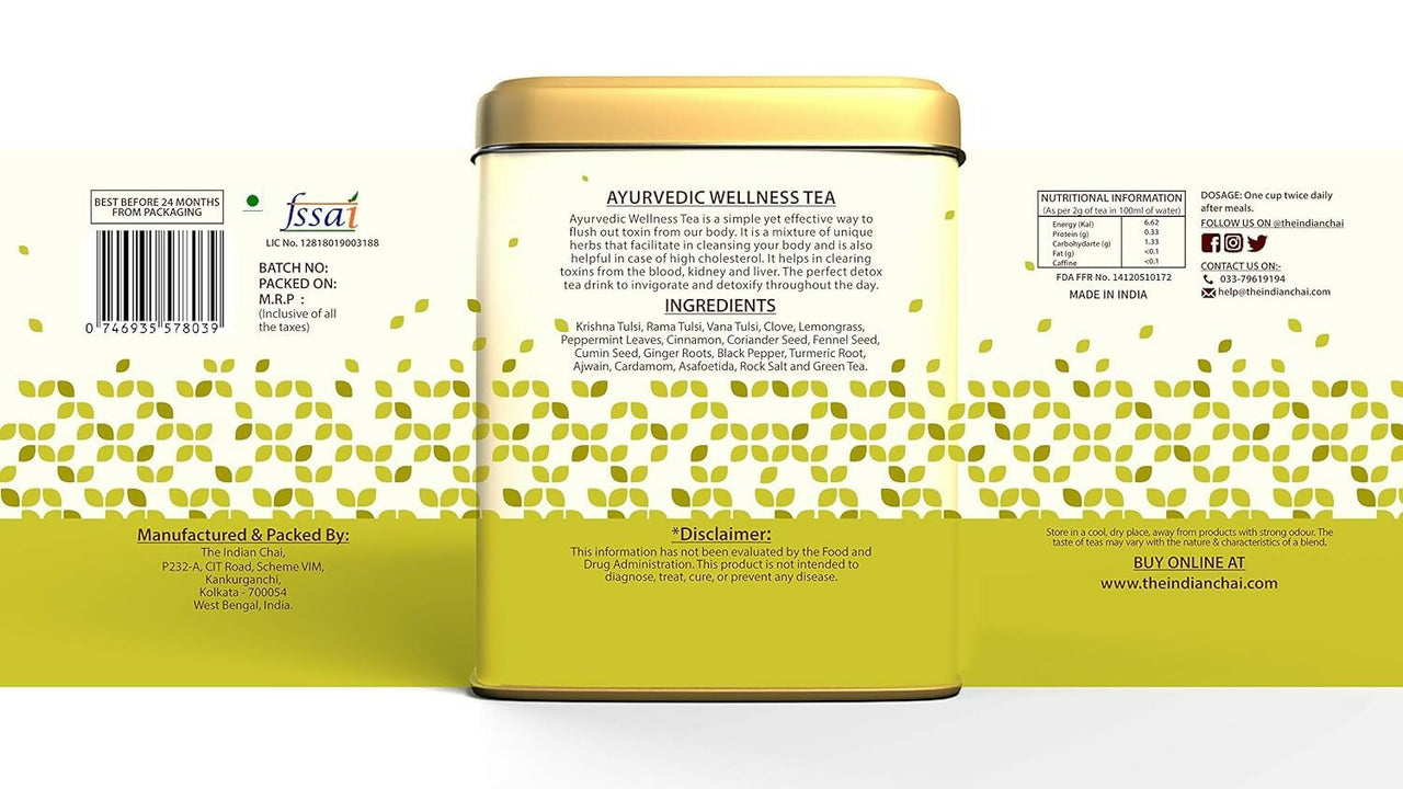 The Indian Chai - Ayurvedic Wellness Tea - Distacart