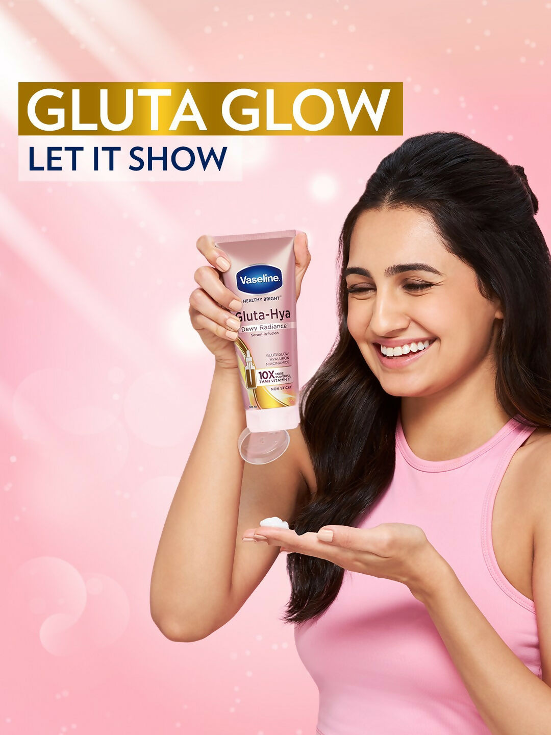 Vaseline Daily Hydration Combo - Gluta Hya Serum-In-Lotion & Daily Bright Body Serum Spray - Distacart