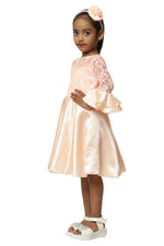 Thumbnail for Asmaani Kids Party Wear Stylish Dresses, Perfect for Parties, Functions & Vacations - Peach