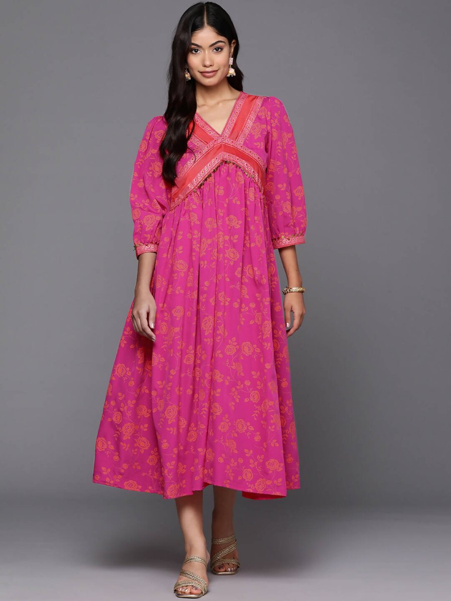 Ahalyaa Women's Traditional wear Lehnga Choli - Pink - Distacart