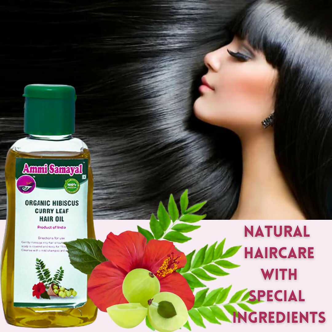 Ammi Samayal Organic Hibiscus and Curry Leaf Hair Oil - Distacart