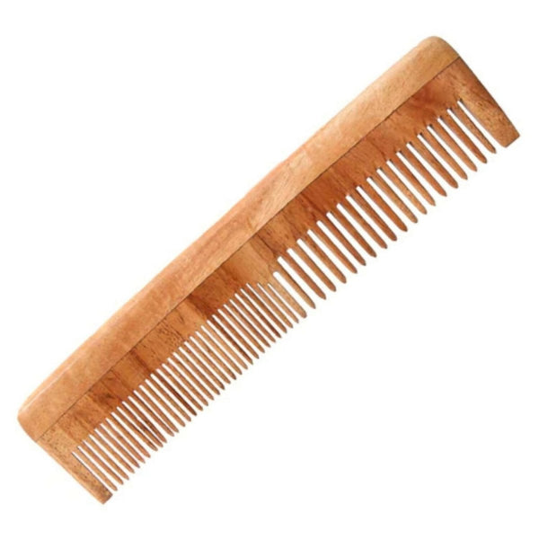 Aravi Organic Neem Wood Comb Fine and Wide Tooth - Distacart