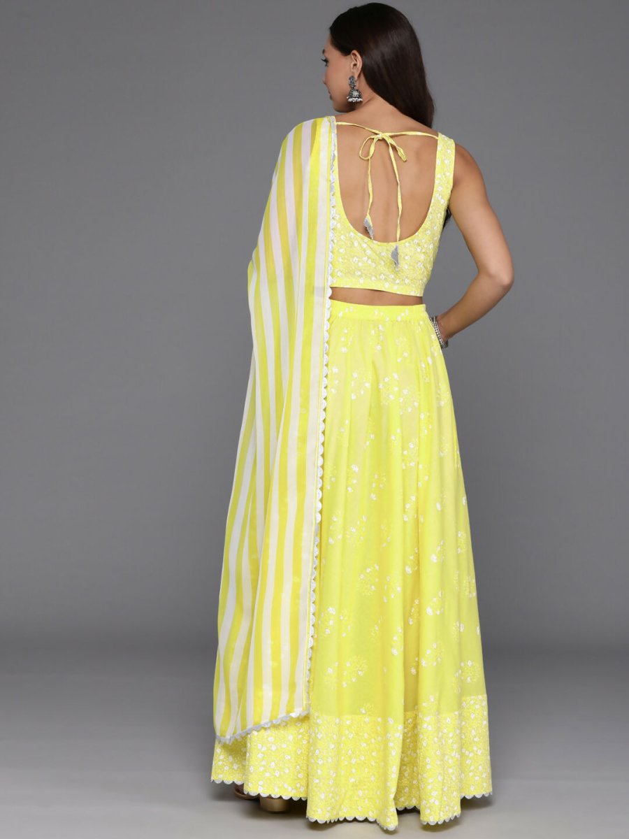 Ahalyaa women's wear Traditional wear lehenga choli - Yellow - Distacart