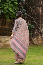 Thumbnail for Ahika Grey Rayon Blend Straight Suit Set