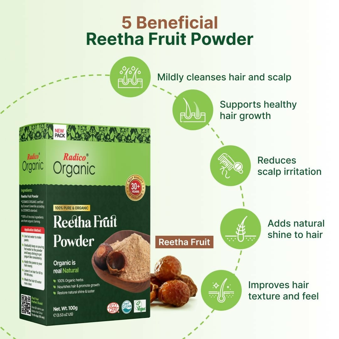 Radico Organic Reetha Hair Treatment Powder