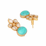 Thumbnail for Nuyug 22K Gold Plated Turquoise Bloom Studs