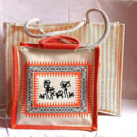 Thumbnail for Jute Ladies Fashion Bags in Combo - Big & Small - Distacart