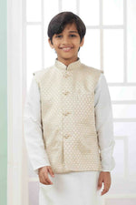Thumbnail for Raivat Ethnic Art Silk Embroidery Work 3 Pics Jacket Set In Off White Colour - Distacart