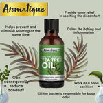 Thumbnail for Aromatique Tea Tree Essential Oil for Skin Acne, Hair - Distacart