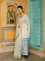 Thumbnail for Astita Sky Blueline Saree