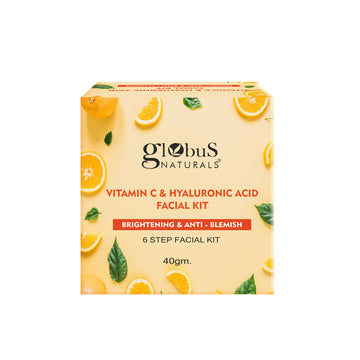Globus Naturals Vitamin C & Hyaluronic Acid Facial Kit - Distacart