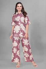 Thumbnail for Preksha Creation Cotton Floral Print Kurta Set Co-Ord Set