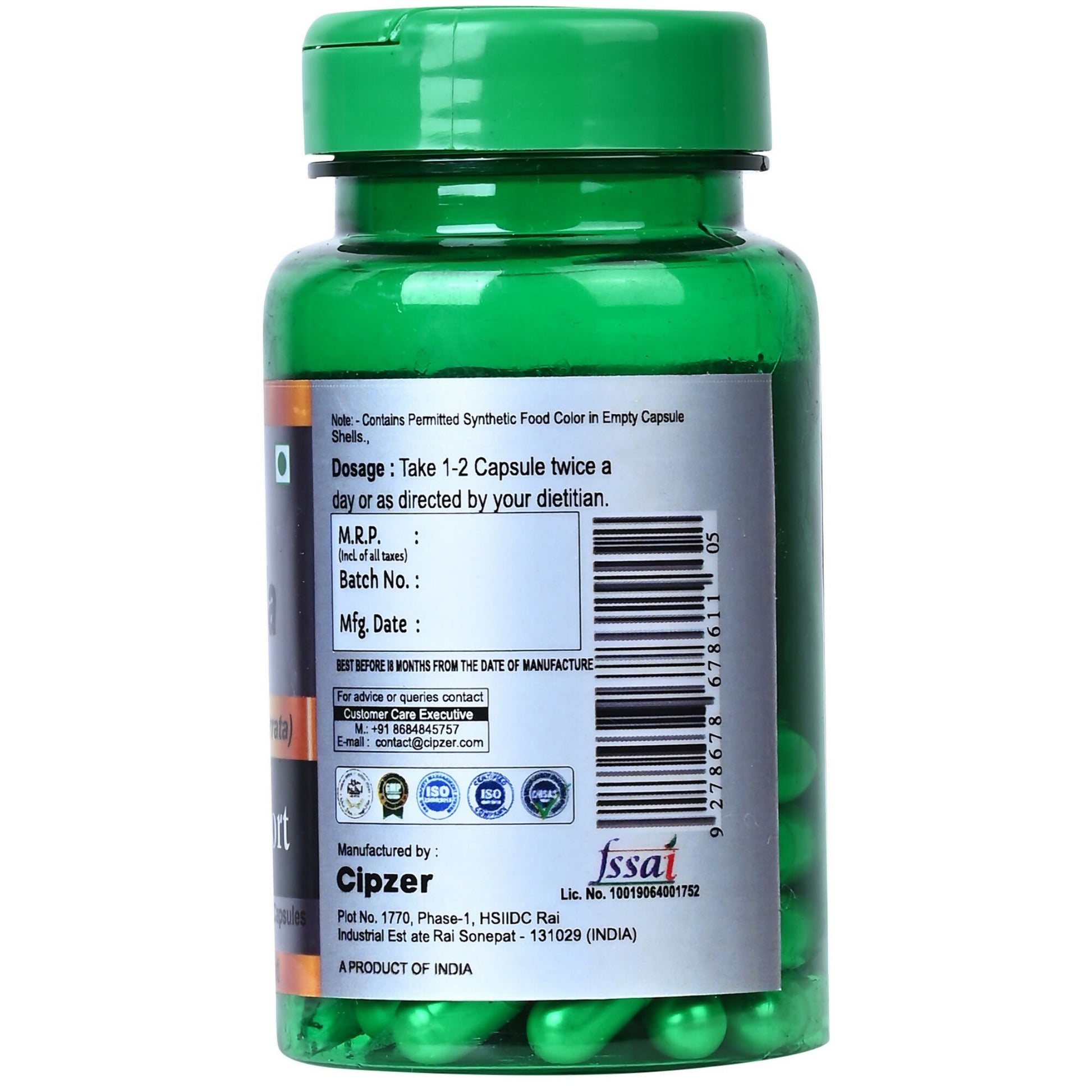Cipzer Mucuna Capsules - Distacart