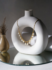 Thumbnail for Golden Pearl Neckpiece (Gold) - Ruby Raang - Distacart