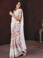 Thumbnail for Mitera Floral Printed Pure Georgette Saree - Distacart