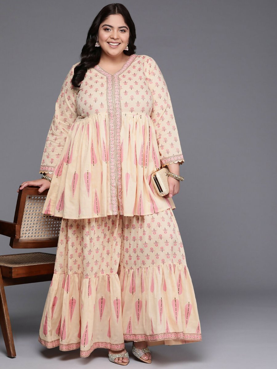 Ahalyaa Women's Traditional wear Co-ords - Tan - Distacart
