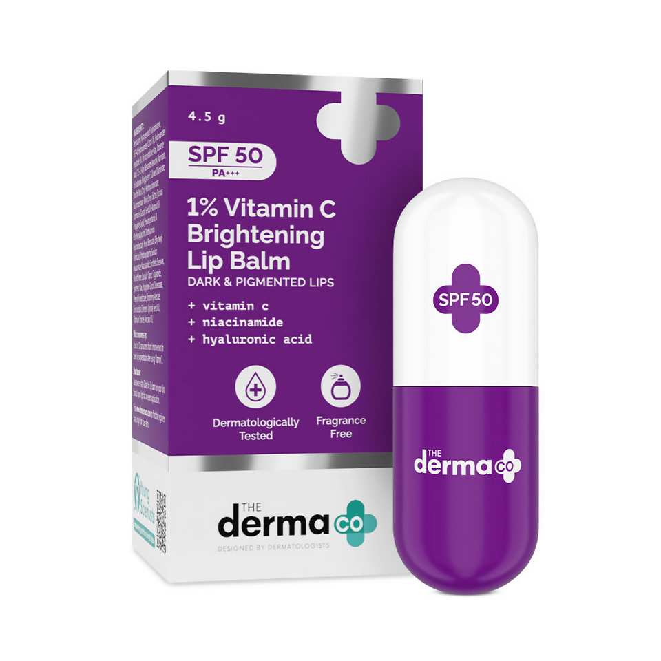 derma co 1 vitamin c brightening lip balm The Derma Co 1% Vitamin C Brightening Lip Balm