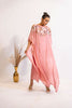 Timaraa Blush Pink Sequined & Beaded Kaftan Dress - Dista