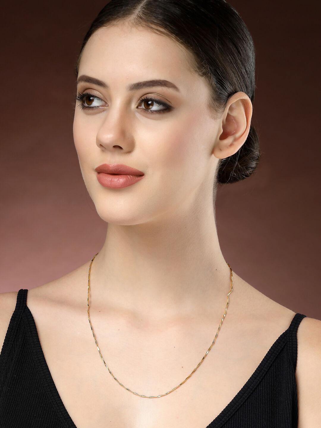 NVR Women's Gold-Polished Minimal Chain - Distacart