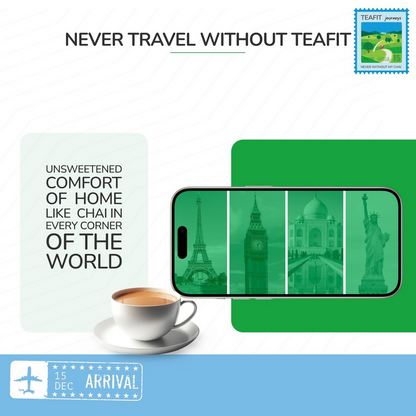 TeaFit No Sugar Instant Ginger Tea Premix - Travel Pack - Distacart