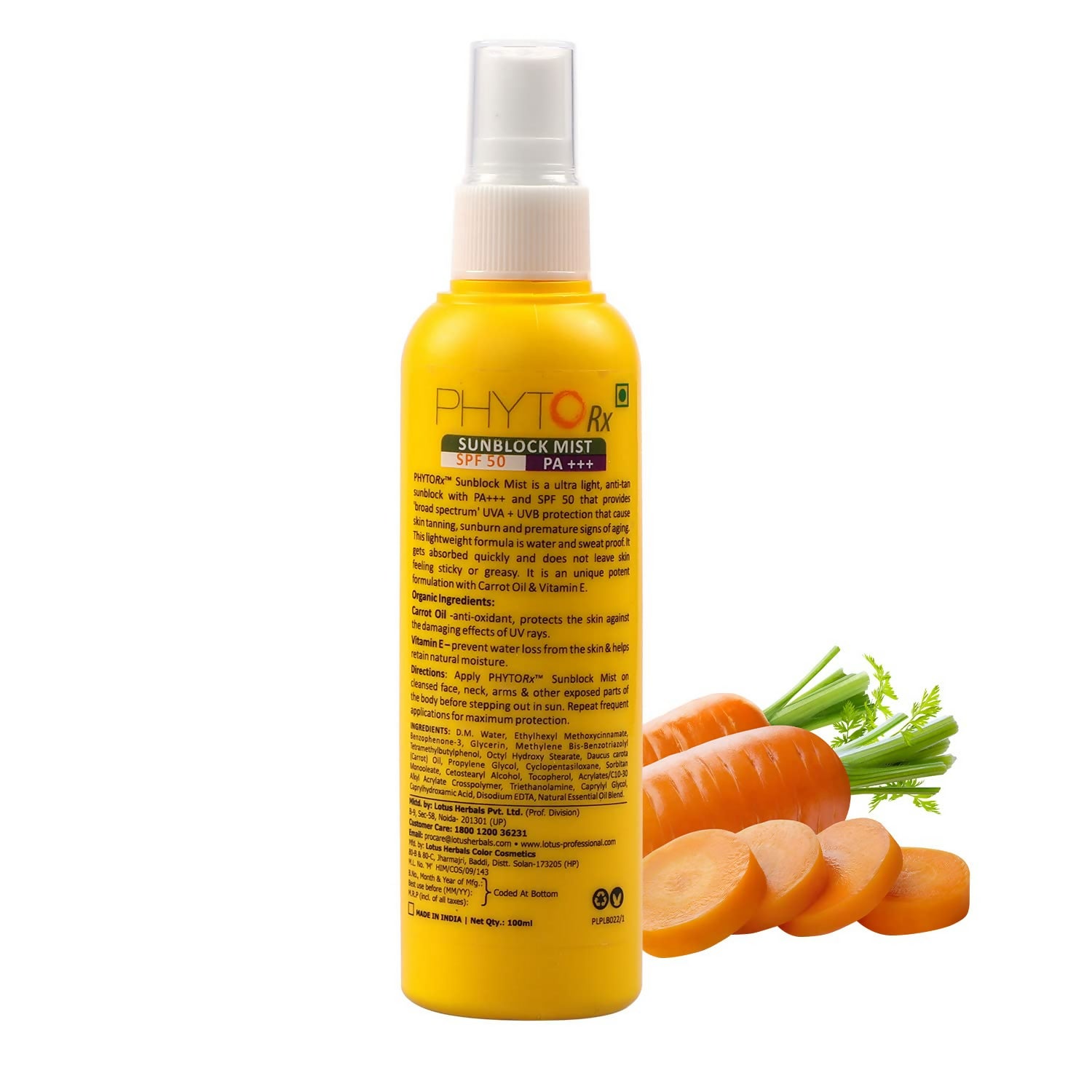 Lotus Professional Phyto Rx Anti - Tan Sunscreen Sunblock Mist SPF 50 - Distacart