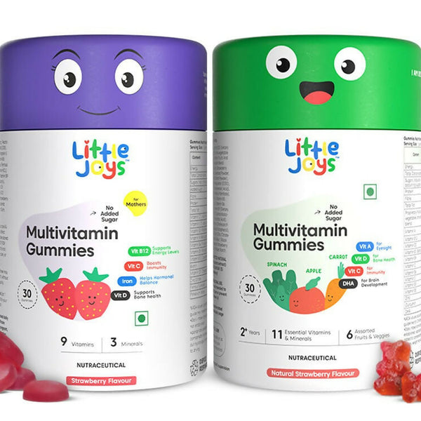 Little Joys Multivitamins for Moms & Kids Gummies 2-6 yr Combo - Distacart