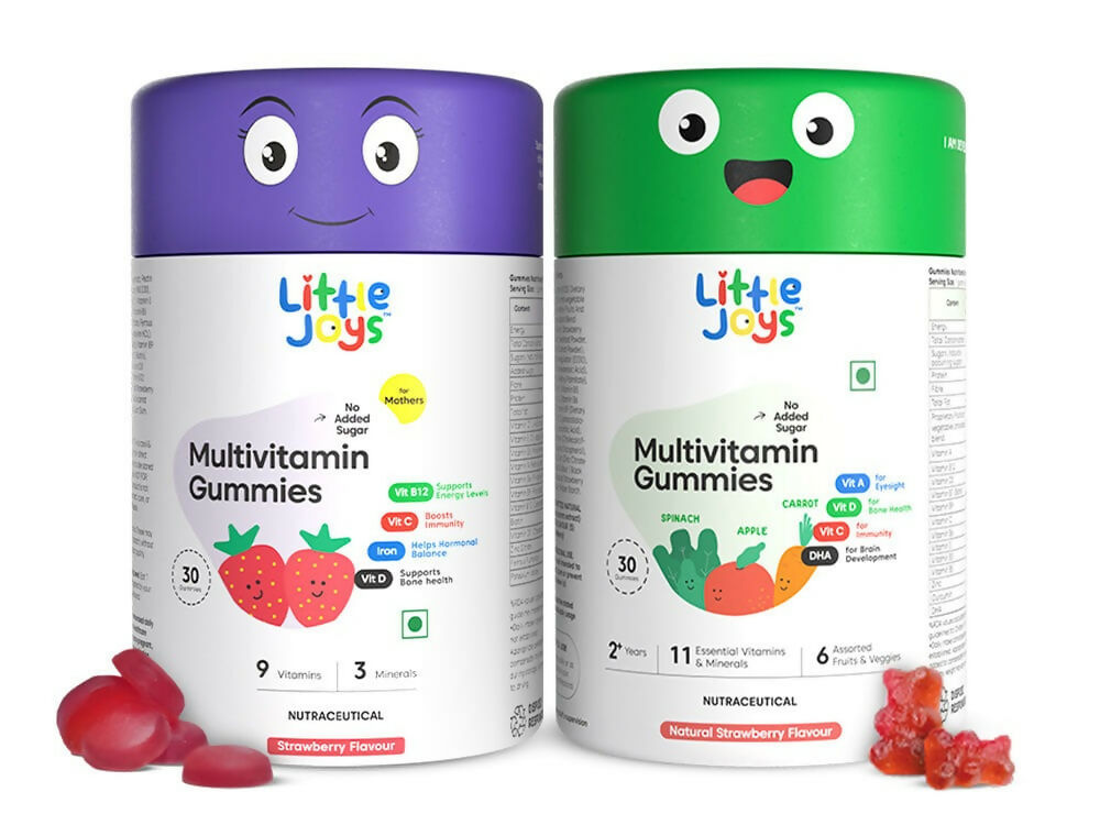 Little Joys Multivitamins for Moms & Kids Gummies 2-6 yr Combo - Distacart