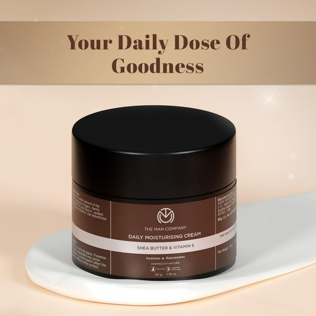 The Man Company Non-Sticky Daily Moisturizing Cream For Dry Skin - Distacart