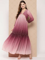 Thumbnail for Ahalyaa Women's Traditional wear Ethnic Dress - Burgundy - Distacart