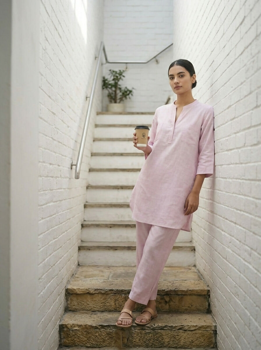 Gharana India Aira Lavender Coord Set - Dista