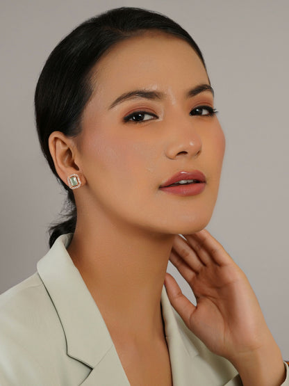 stone stud (mint green ) - Ruby Raang - Distacart