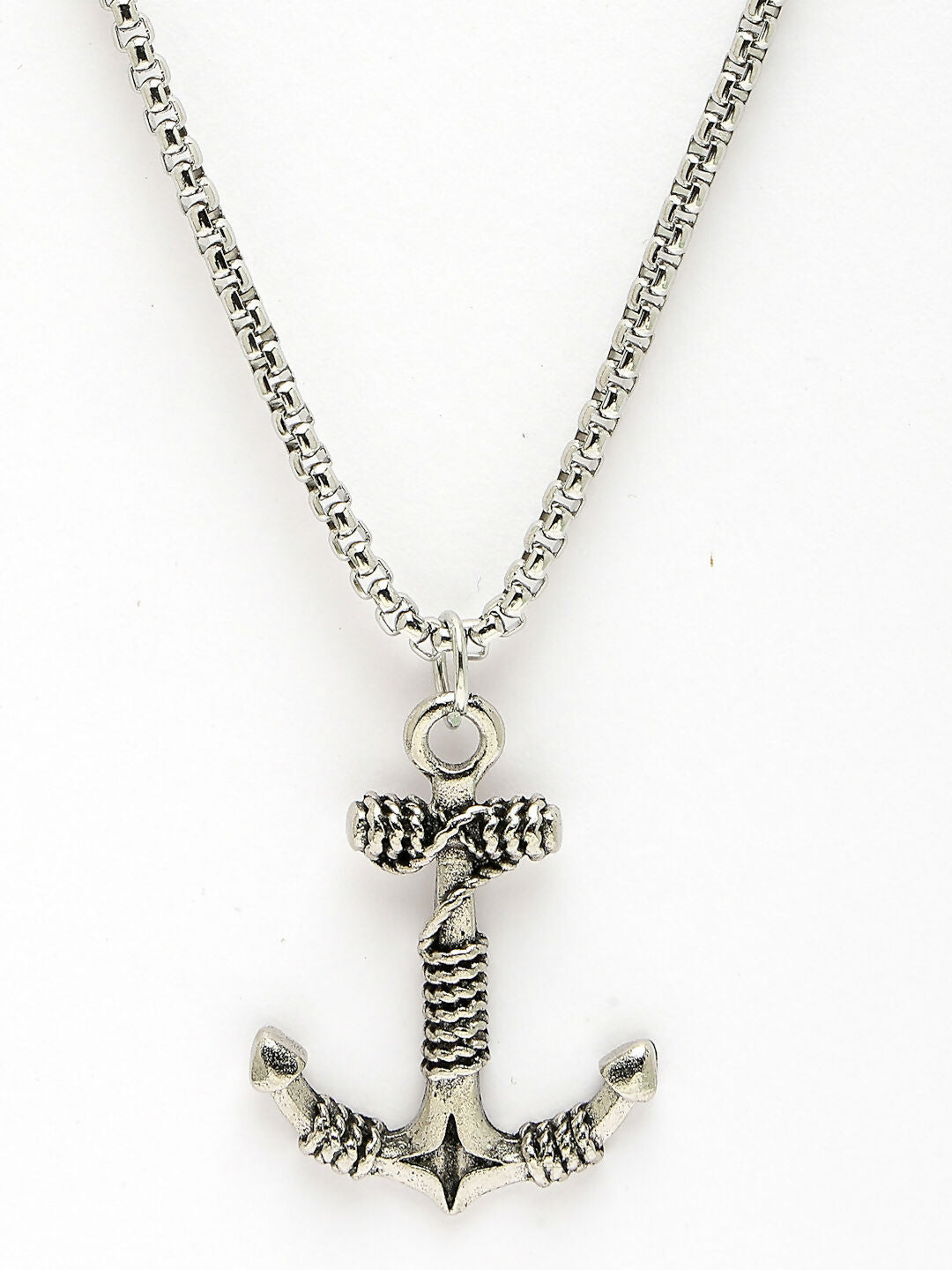 NVR Men's Silver-Plated Stainless Steel Pendant with Chain - Distacart