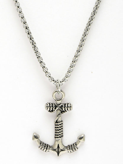 NVR Men's Silver-Plated Stainless Steel Pendant with Chain - Distacart