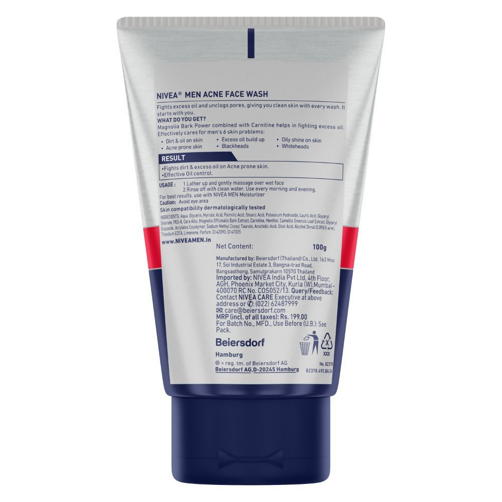 Nivea Men Acne Face Wash - Distacart